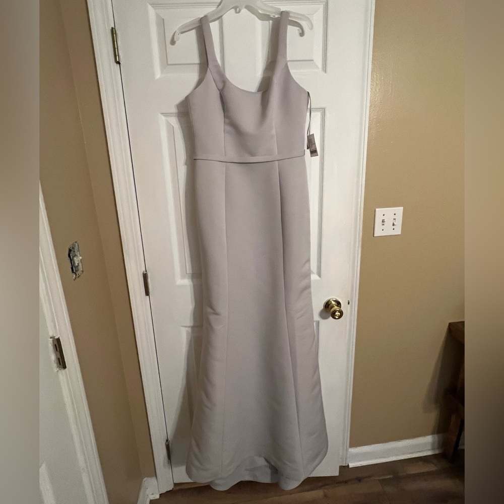 Platinum Color Bridesmaid Dress